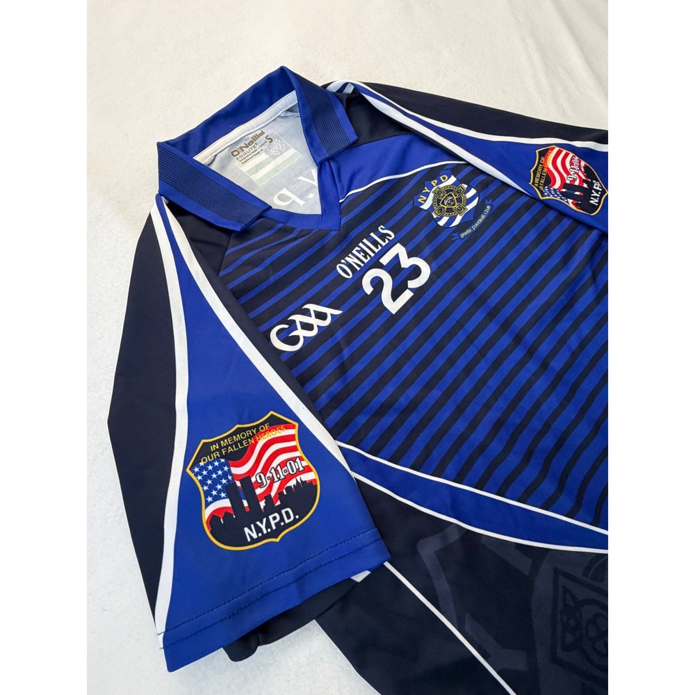 O'Neills Koolite NYPD Gaelic Football Club 9-11-01 Memorial Jersey Blue Small
